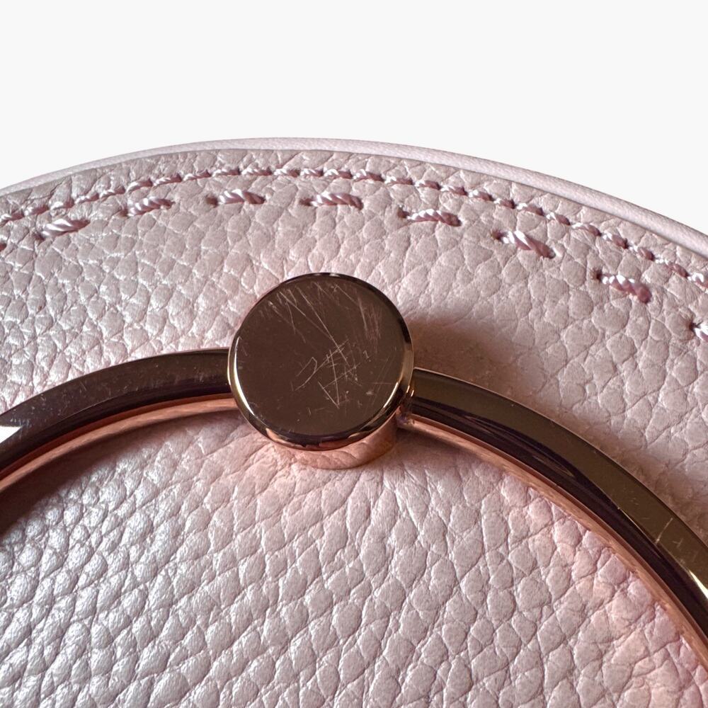 Ted Baker Maddie Circle Leather Crossbody Bag Pink Rose Gold Ring Handle NWT - Picture 14 of 14